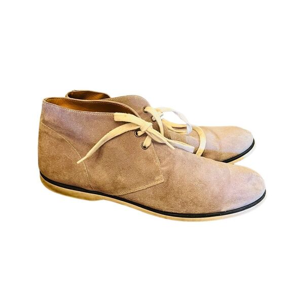 JOHN VARVATOS Size 10 1/2 suede Grey Lace Up Desert Boots chukka shoes men’s - Picture 2 of 9